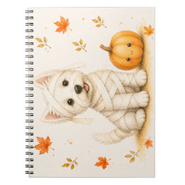 West Highland White Terrier Westie Halloween-dagbo Anteckningsbok