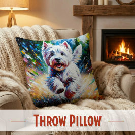 West Highland White Terrier "Westie" Hundporträtt Kudde