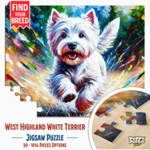 West Highland White Terrier "Westie" Hundporträtt