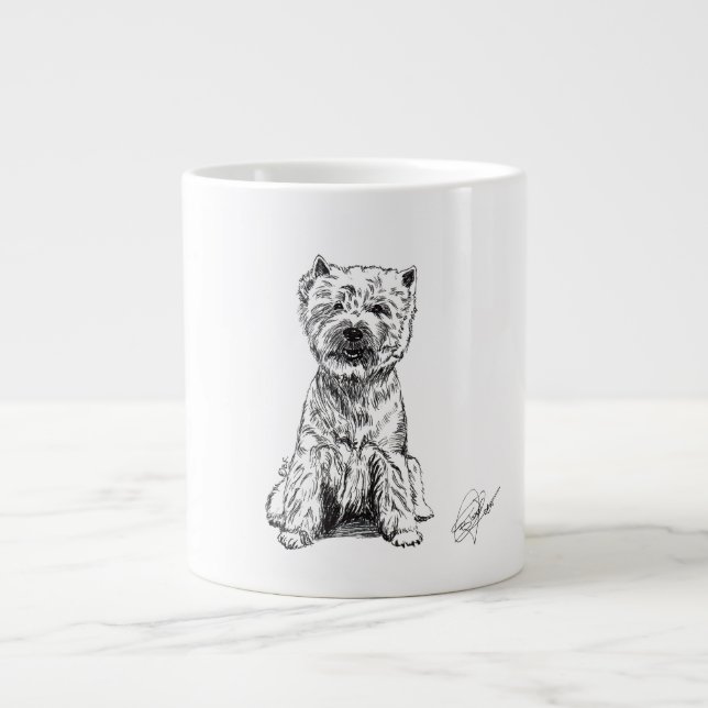 WEST HIGHLAND WHITE TERRIER. "WESTY"  JUMBO MUGG (Framsidan)