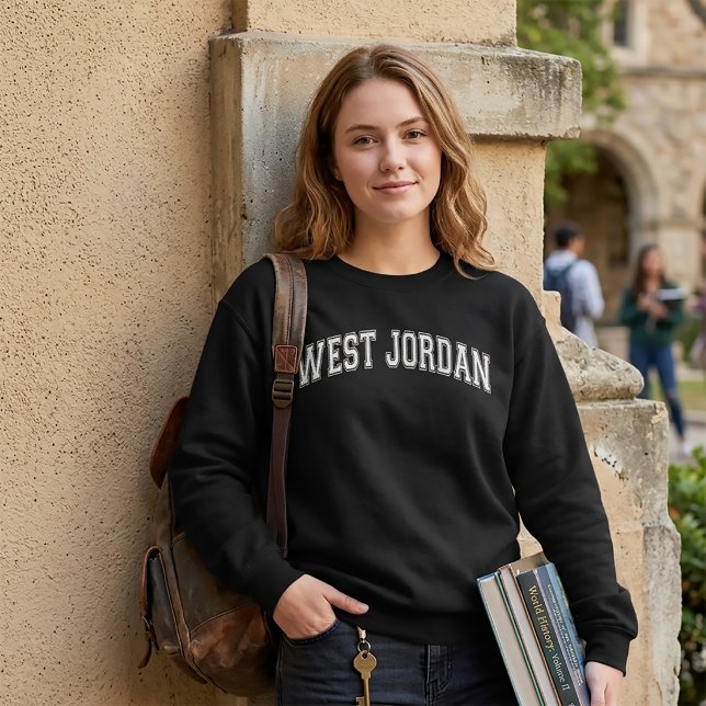 WEST JORDAN Universitetstila Amerikanska College Lång Ärmad Tröja (Skapare uppladdad)