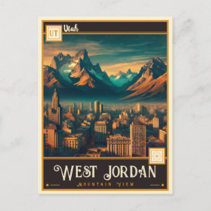 West Jordan, Utah Vintage Vykort