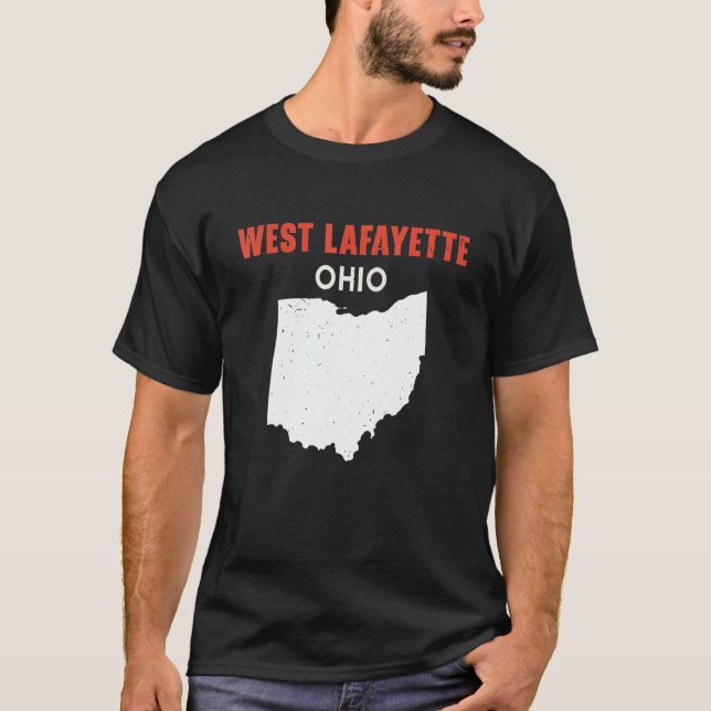 West Lafayette Ohio USA State America Travel Ohioa T Shirt (Framsida)