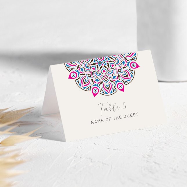 West Pacific Classic Mandala Wedding Place Card Bordsnummer (Skapare uppladdad)