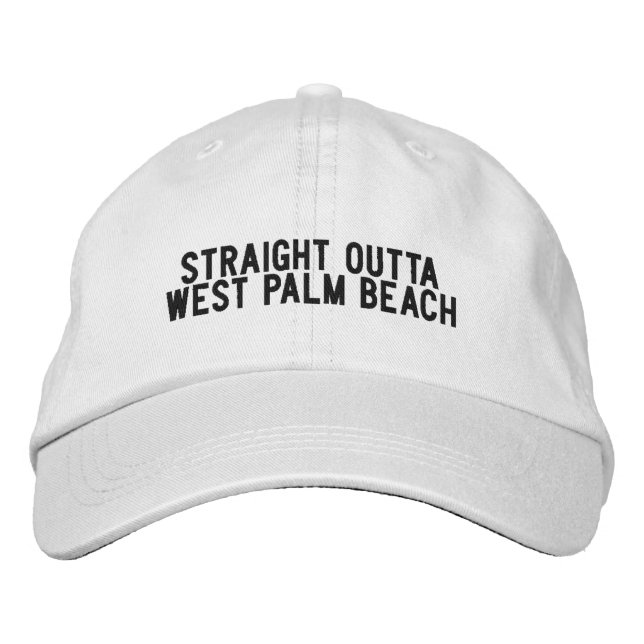 West Palm Beach Florida Hatt Broderad Keps (Framsida)