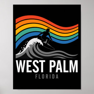 West Palm Beach Florida Surfbräda Surfande Män Poster