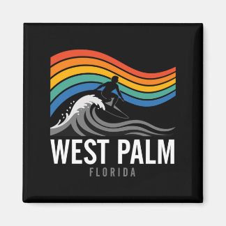 West Palm Beach Florida Surfbräda Surfing Män Magnet