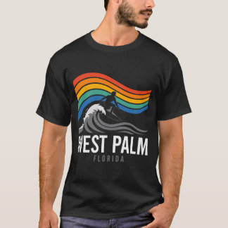 West Palm Beach Florida Surfbräda Surfing Män T Shirt