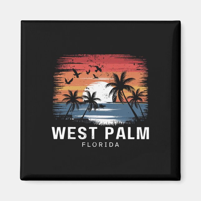 West Palm Beach Florida Surfing Surfare  Magnet (Framsidan)