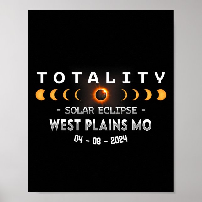 West Plains Mo Total solförmörkelse 2024  Poster (Framsidan)