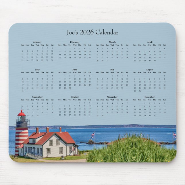 West Quoddy Head Lighthouse – 2026 Kalender Musmatta (Framsidan)