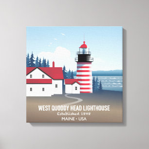 West Quoddy Head Lighthouse Canvastryck
