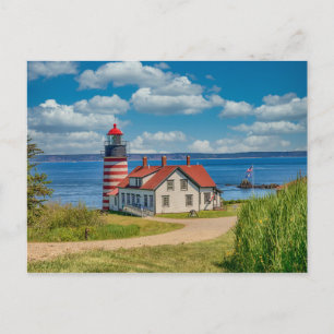 West Quoddy Head Lighthouse, Lubec, Maine Vykort