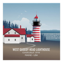 West Quoddy Head Lighthouse Perfect Poster