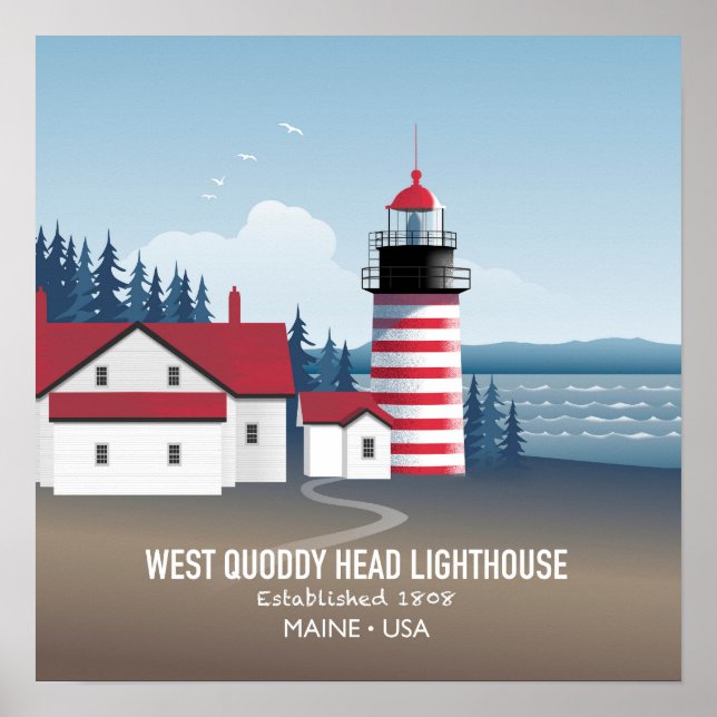 West Quoddy Head Lighthouse Poster (Framsidan)