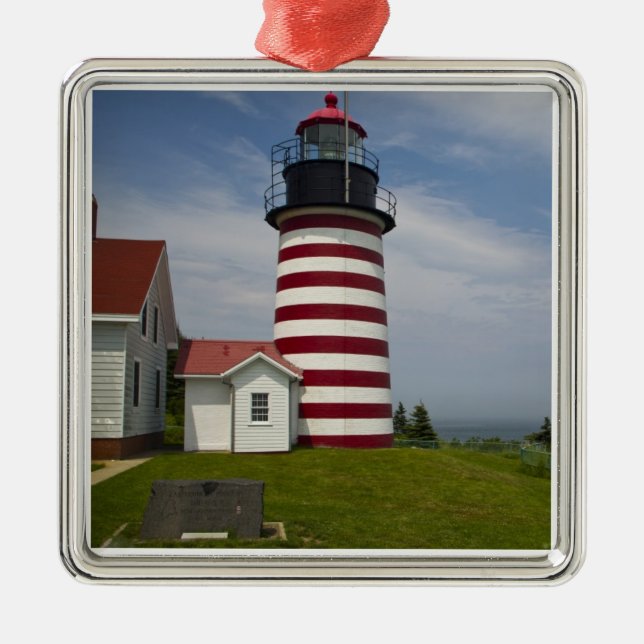 West Quoddy Head Lighthouse State Park är den Julgransprydnad Metall (Framsidan)
