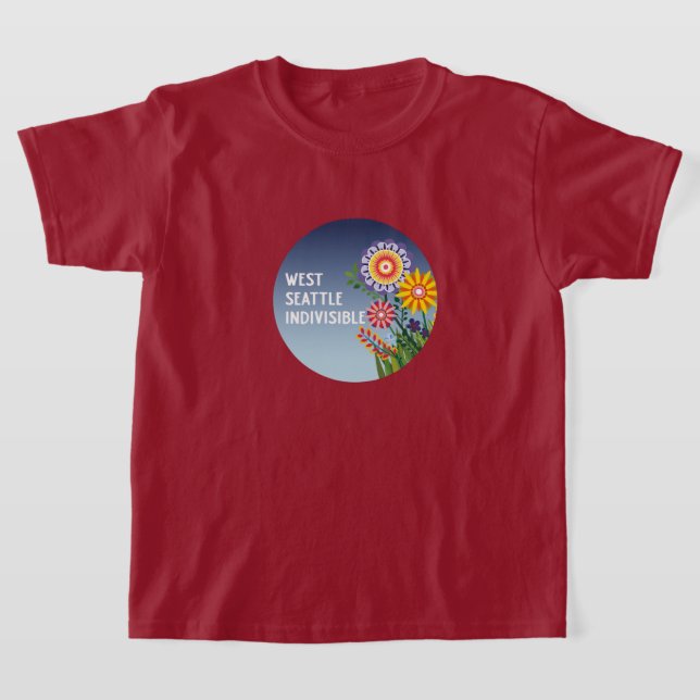 West Seattle Indivisible Barn Blomster t-shirt (Laydown)