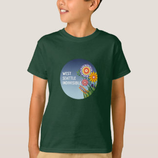 West Seattle Indivisible Kids GreenFlower t-shirt. T Shirt