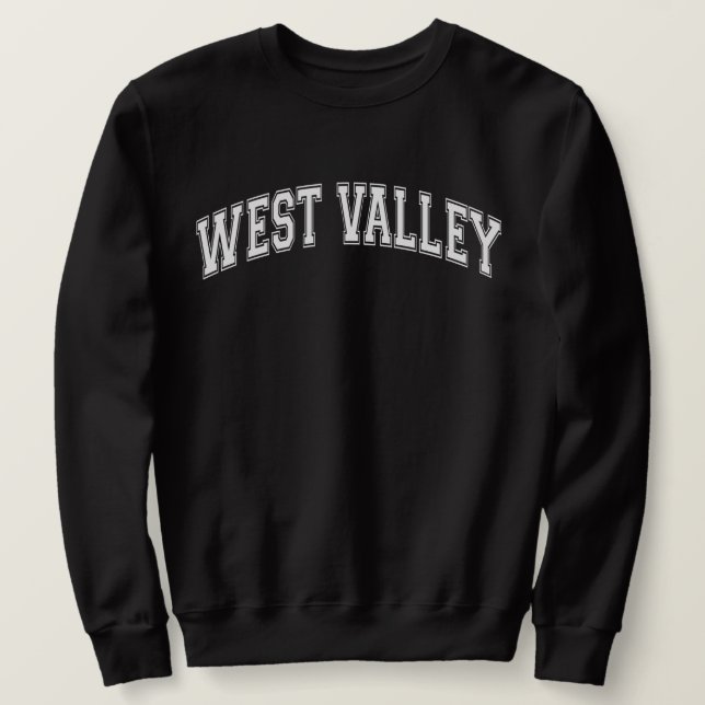 WEST VALLEY Universitetstila Amerikanska College Lång Ärmad Tröja (Design framsida)