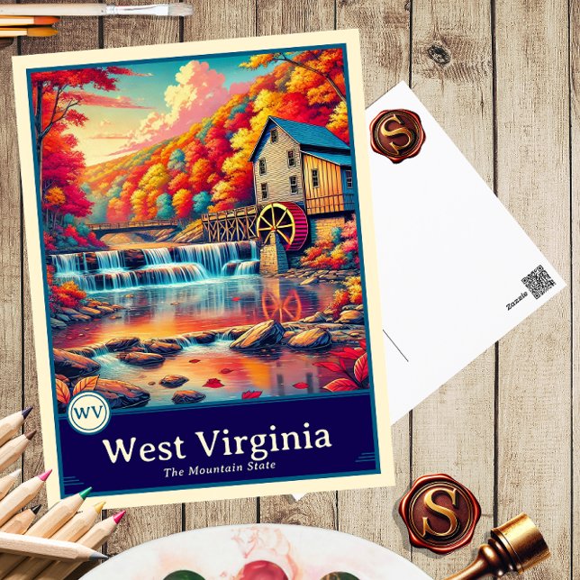 West Virginia | Anime stil Cel-shaded vykort (Skapare uppladdad)