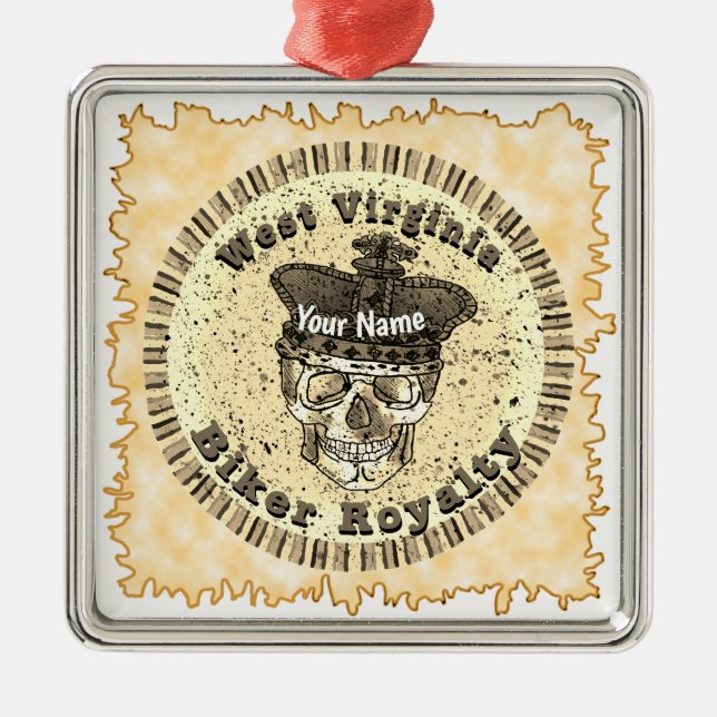 West Virginia Biker  Julgransprydnad Metall (Framsidan)