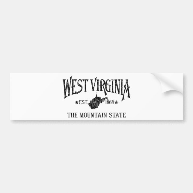 West Virginia Bildekal (Framsidan)