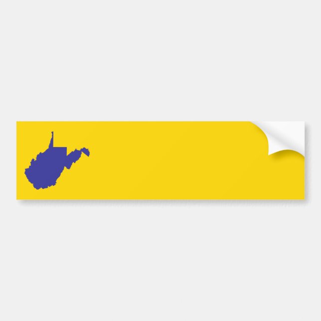West Virginia Blått och Guld Bildekal (Framsidan)