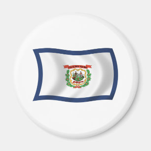 West Virginia Flagga Magnet