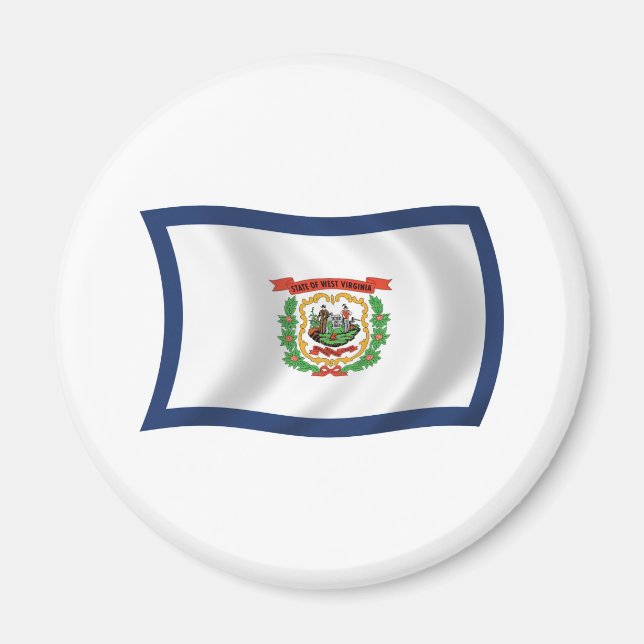 West Virginia Flagga Magnet (Framsidan)