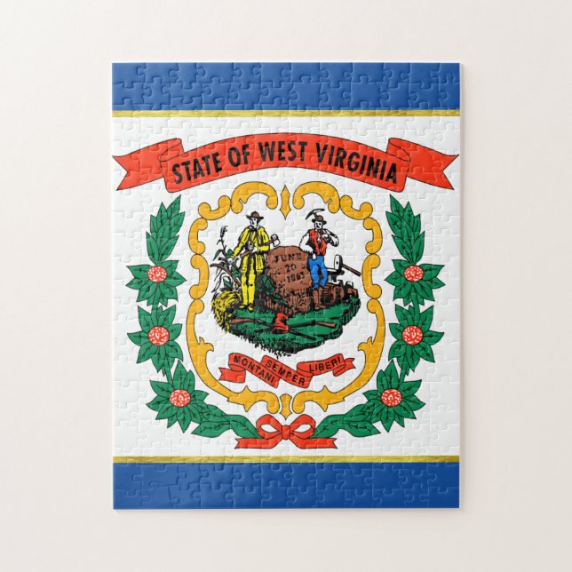 West Virginia flagga Pussel (Vertikal)