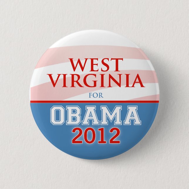 WEST VIRGINIA för Obama 2012 Knapp (Framsida)