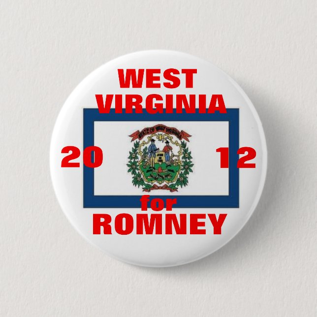 West Virginia för Romney 2012 Knapp (Framsida)