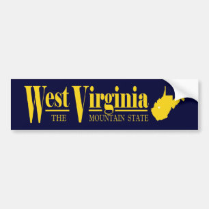 West Virginia guld Bildekal