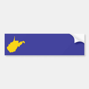 West Virginia Guld och Blå Bildekal