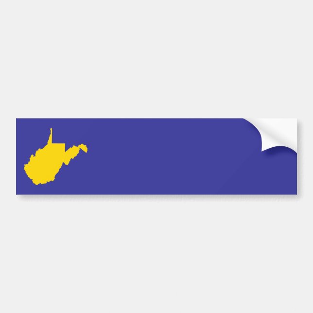 West Virginia Guld och Blå Bildekal (Framsidan)