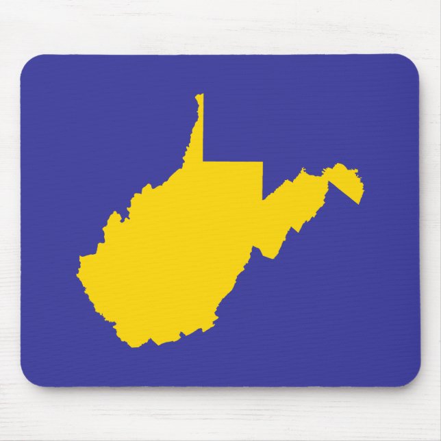 West Virginia Guld och Blå Musmatta (Framsidan)