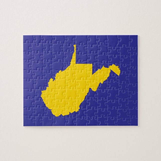 West Virginia Guld och Blå Pussel (Horisontell)