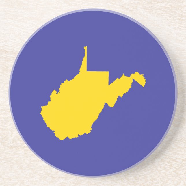 West Virginia Guld och Blå Underlägg (Framsidan)