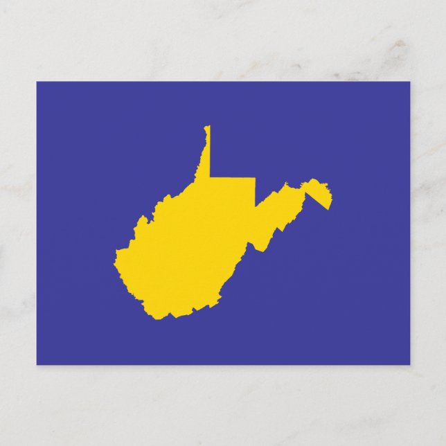 West Virginia Guld och Blå Vykort (Framsida)