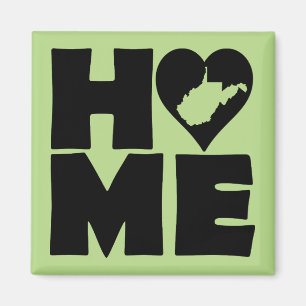 West Virginia Hem Hem Tillstånd Poster Skylt Magnet