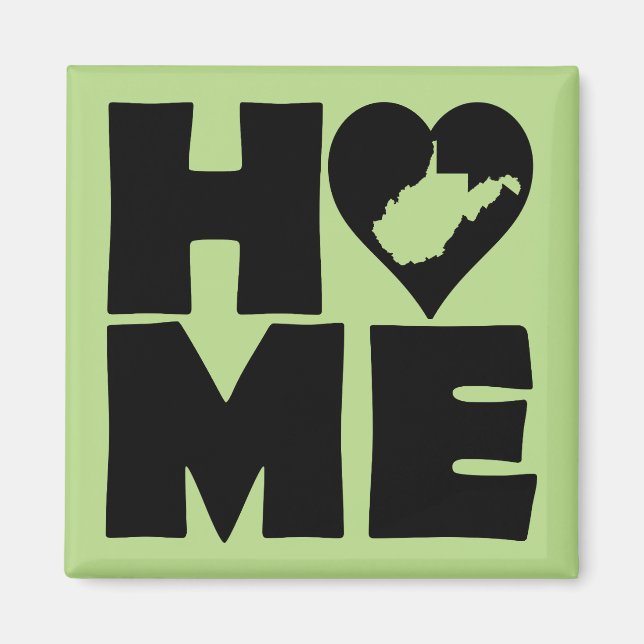 West Virginia Hem Hem Tillstånd Poster Skylt Magnet (Framsidan)