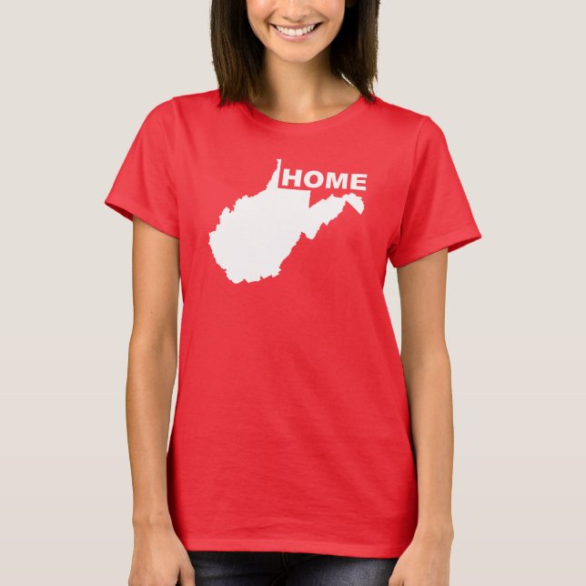 West Virginia Hemifrån Från Stat T-Shirt Tees (Framsida)
