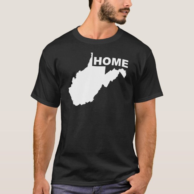 West Virginia Hemifrån Från Stat T-Shirt Tees (Framsida)