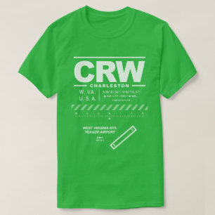 West Virginia International Yeager Airport CRW T Shirt