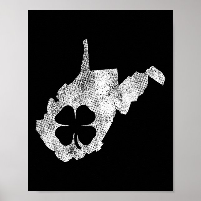 West Virginia irländska Shamrock St. Patrick's Day Poster (Framsidan)