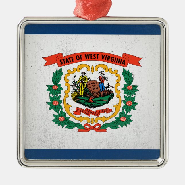 West Virginia Julgransprydnad Metall (Framsidan)