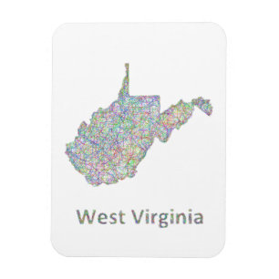 West Virginia karta Magnet