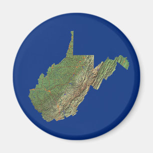 West Virginia kartamagnet Magnet