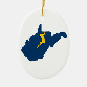 West Virginia klättra Julgransprydnad Keramik