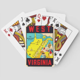 West Virginia Mountain State spelkort